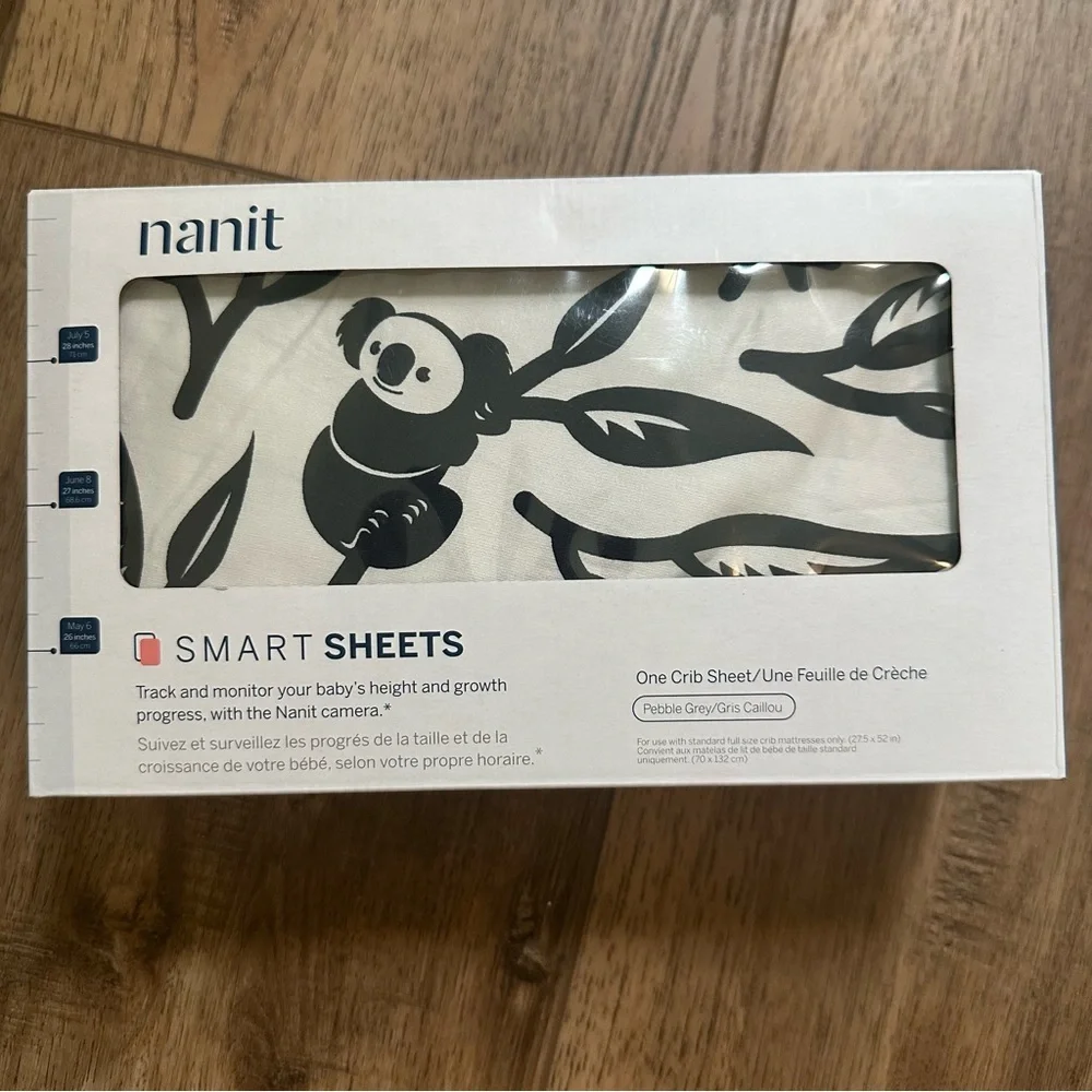 NEW!! Nanit Smart Crib Sheet with Koala Design, Gender Neutral, 100% Cotton